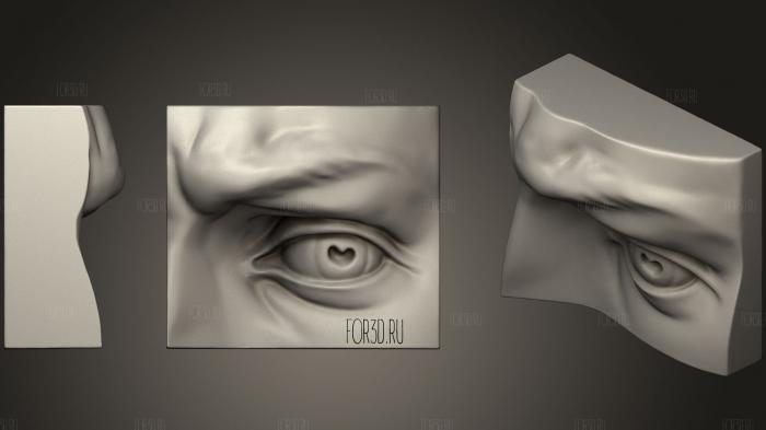 Глаз Микеланджело 3d stl модель для ЧПУ